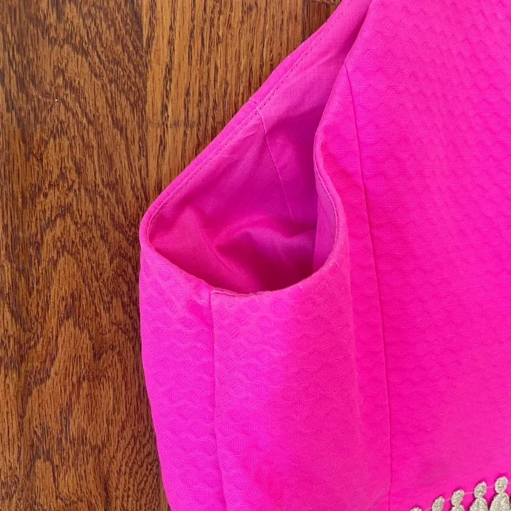 VGC Lilly Ashlyn Shift Dress. Size 2 Magenta Gold.ππ - Picture 17 of 17